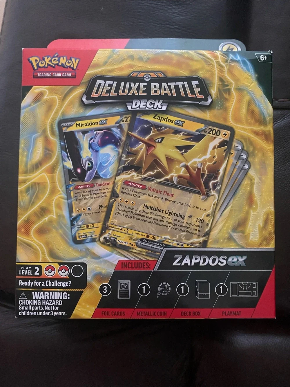 Pokemon Deluxe Battle Deck Zapdos EX Gold Yellow Pack